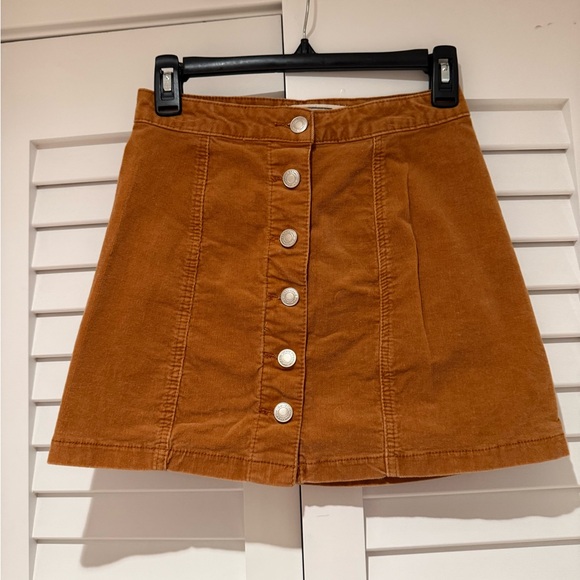 I&M Corduroy Stretchy Button Up‎ Mini Skirt Size S - Picture 3 of 4